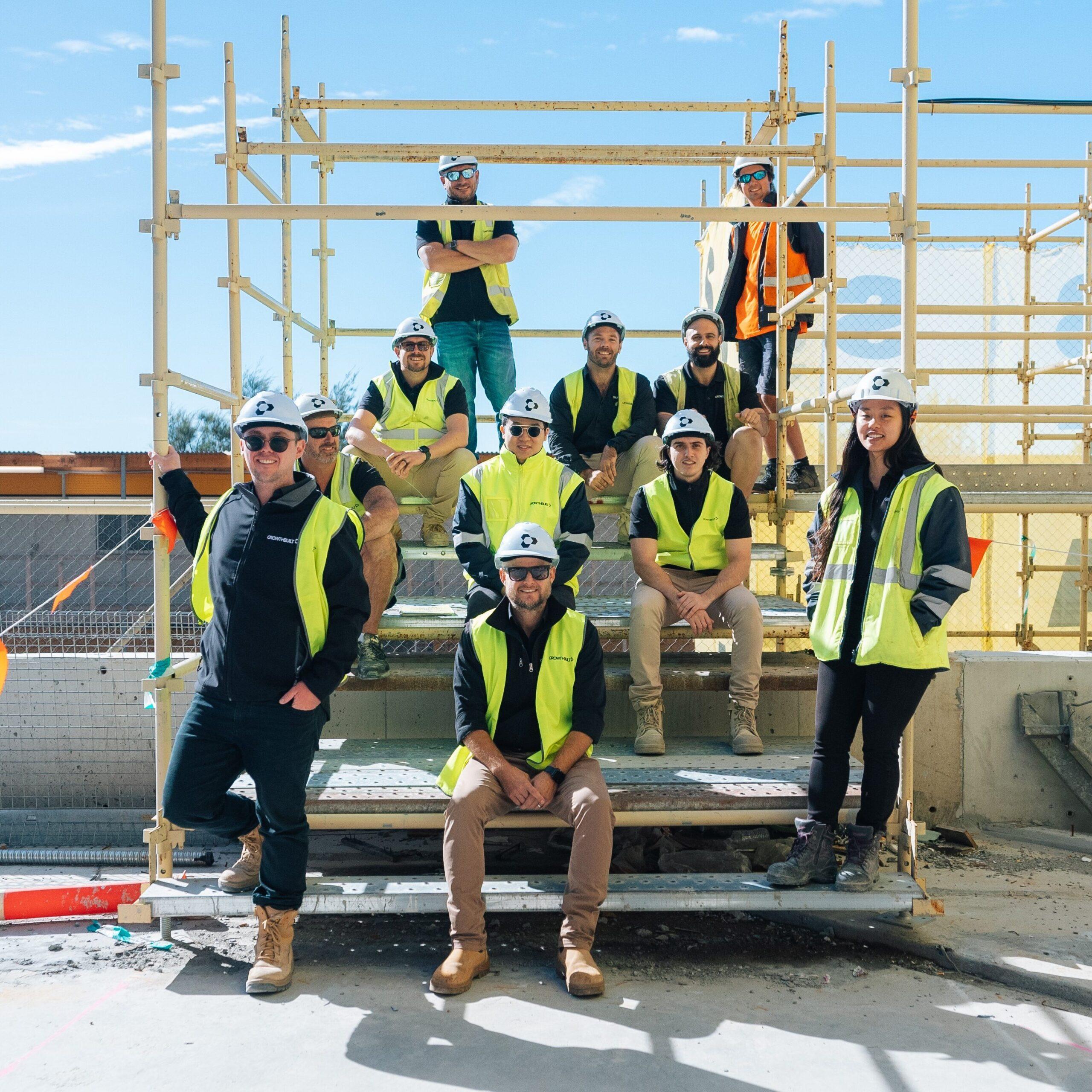 Trade crew on a job site